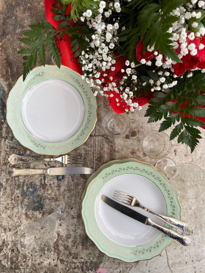 Assiettes Vert d'eau - Amandinoise