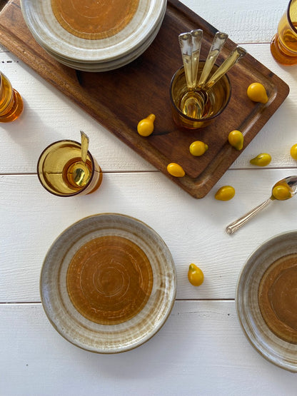 Assiettes dessert en grès