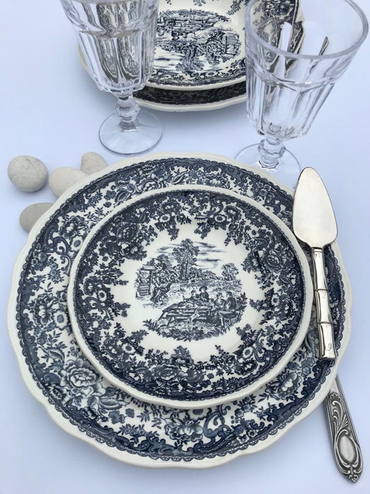 Vaisselle bleue style anglais