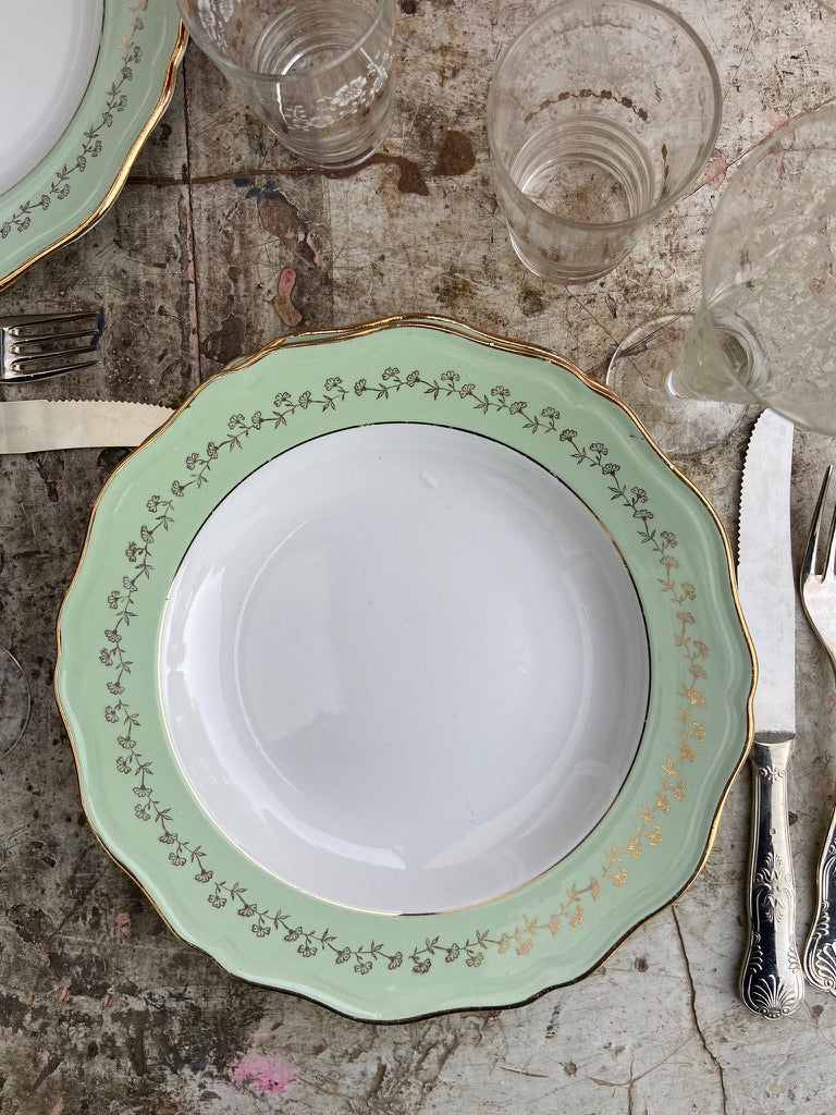 Assiettes Vert d'eau - Amandinoise