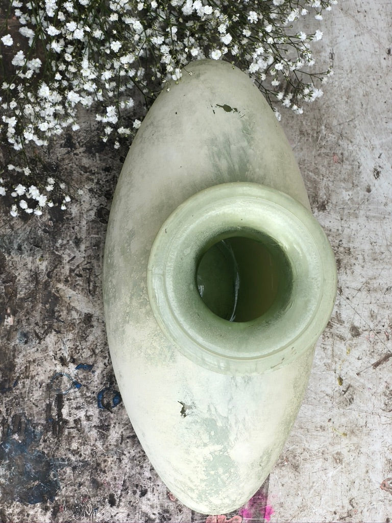 Vase verre effet pierre