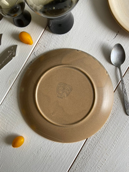 Assiettes grès blanchi