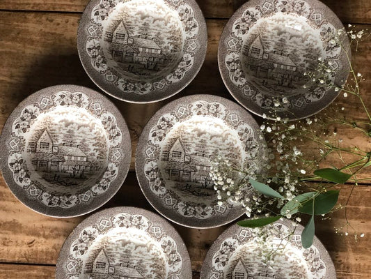 4 Assiettes Creuses Anglaises