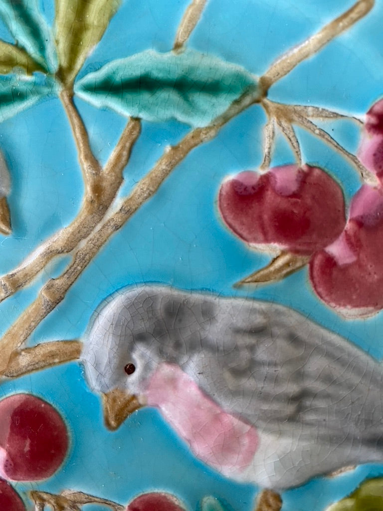 Assiettes Barbotine Oiseaux