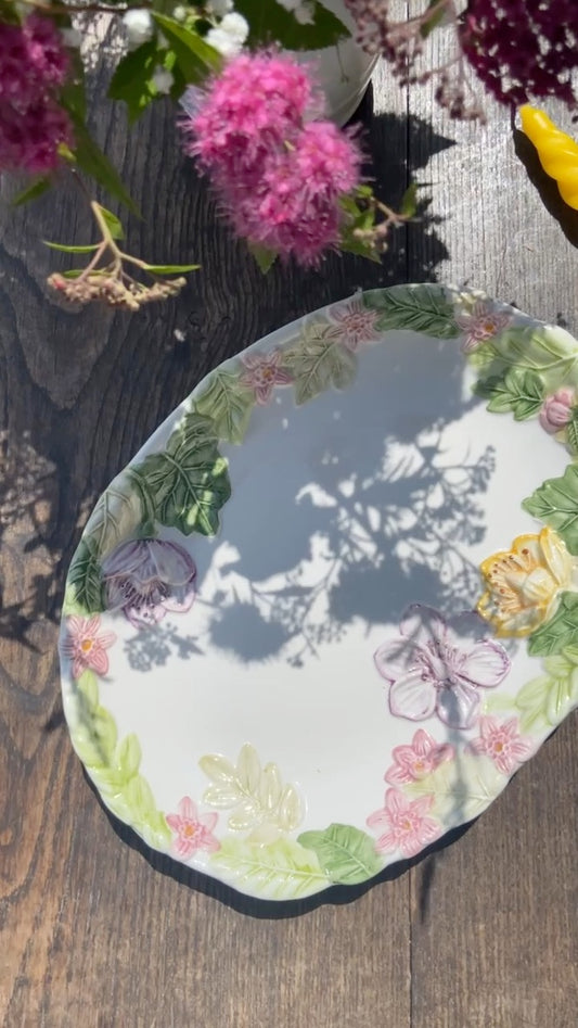 Plat barbotine ovale #id34