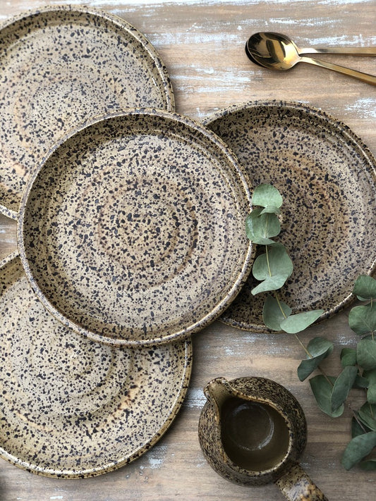 Assiettes dessert en grès