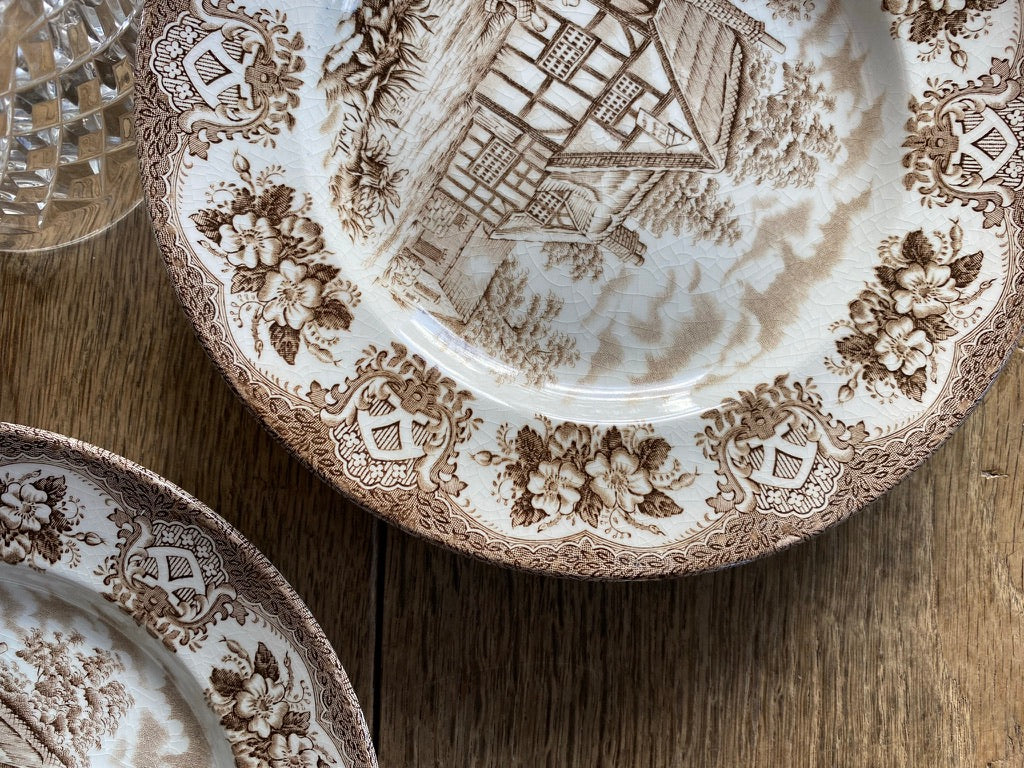 4 Assiettes Creuses Anglaises