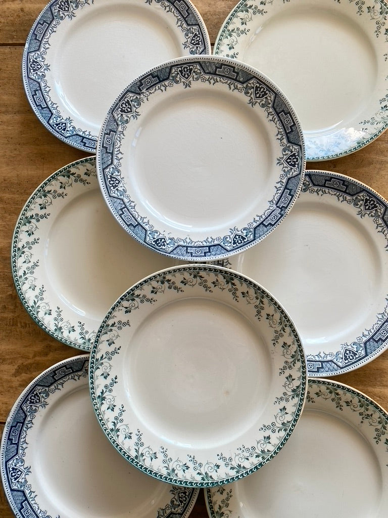 Assiettes dessert dépareillées Montigny-Maroc