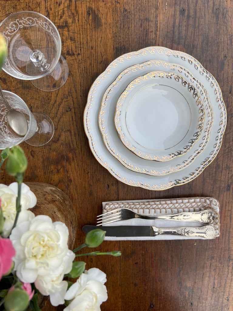 Porcelaine fine - Blanc,Doré