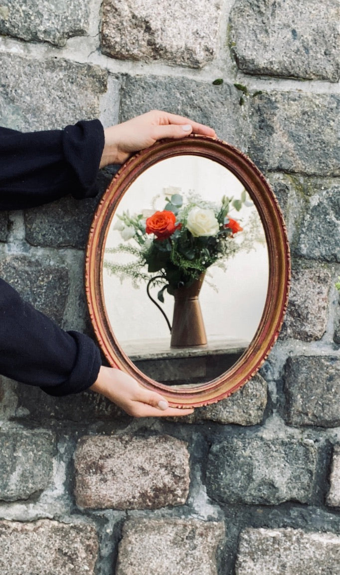 Ancien miroir ovale