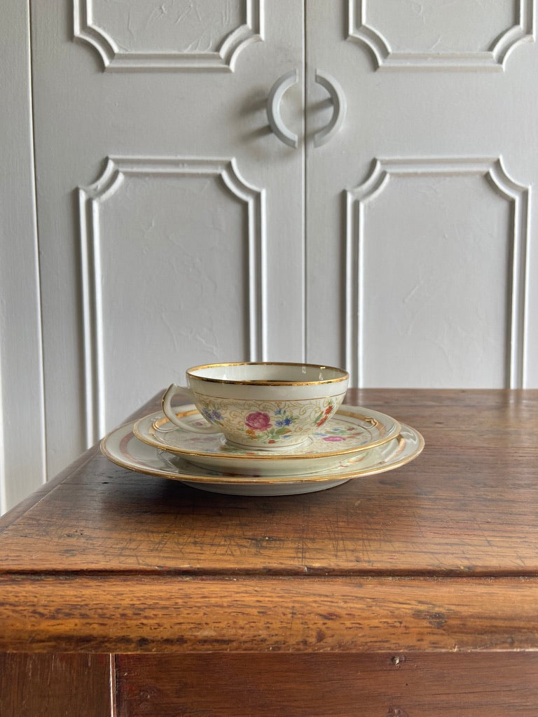 Trio de Limoges Fleuri (café)