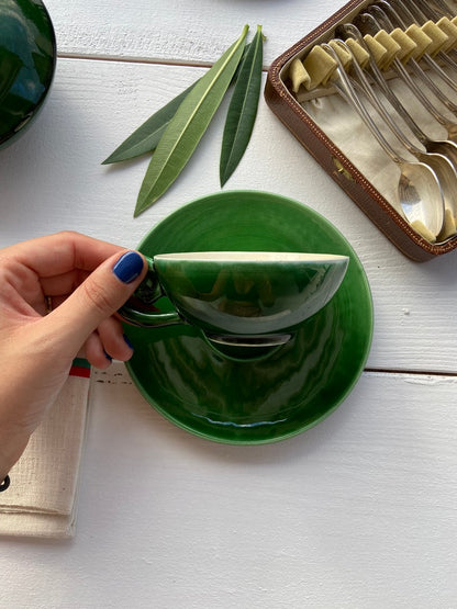 Tasses & sucrier Vallauris (vert)