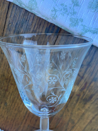 Verre pied Tulipe serigraphié