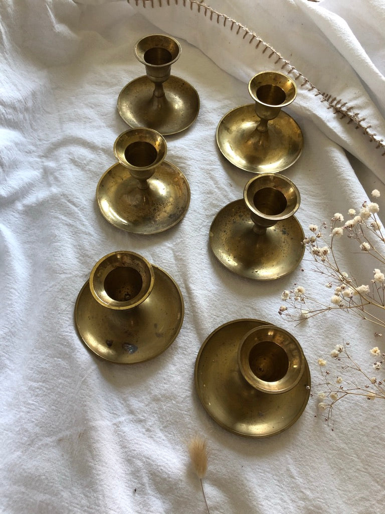 Petits bougeoirs Laiton