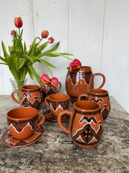 Service à café/thé en terre