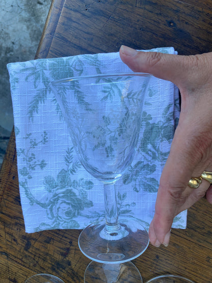 Verre pied Tulipe serigraphié