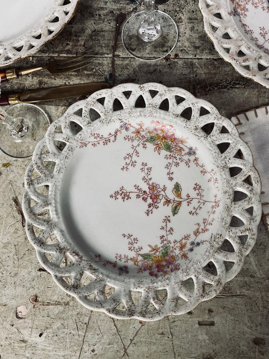 Assiettes Dessert à Dentelle