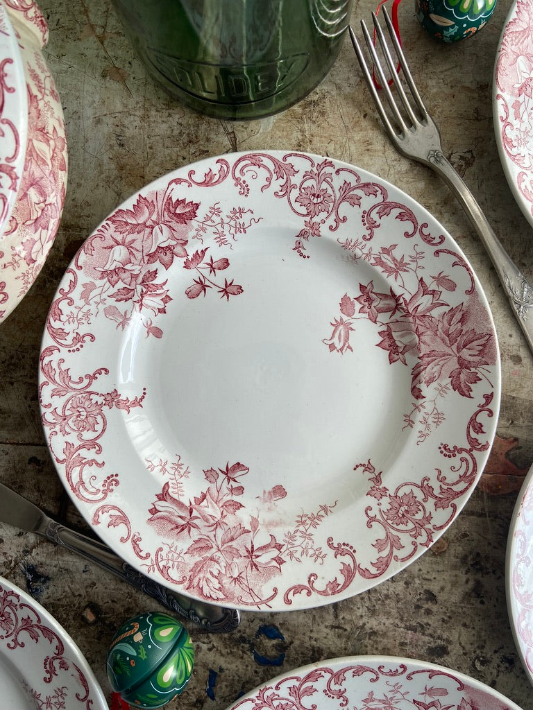 Assiettes Terre de Fer rouge