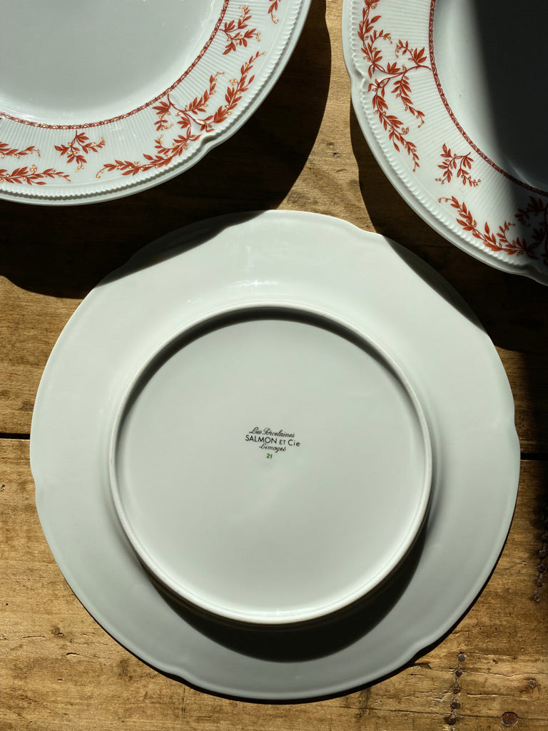 Porcelaine fine de Limoge Blanc&Bordeaux