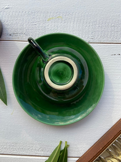 Tasses & sucrier Vallauris (vert)