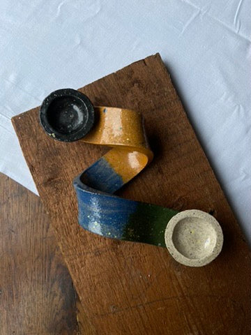 Bougeoir artisanal en terre cuite #id40