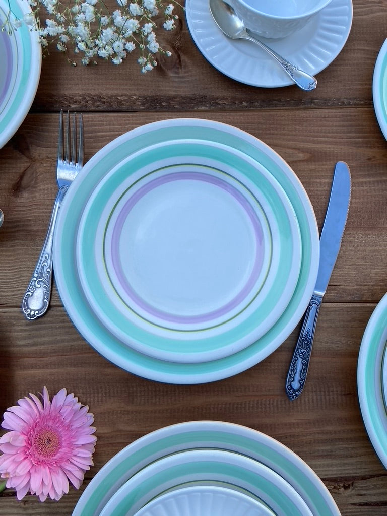 Assiettes Vert & Violine