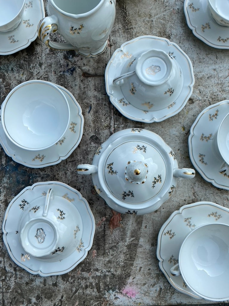 Service café porcelaine de Limoges