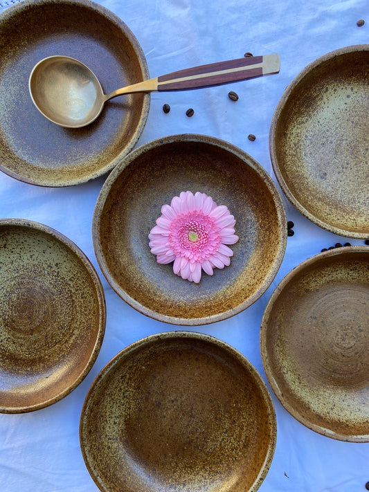 Assiettes en grès (6)