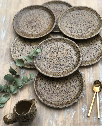 Assiettes dessert en grès