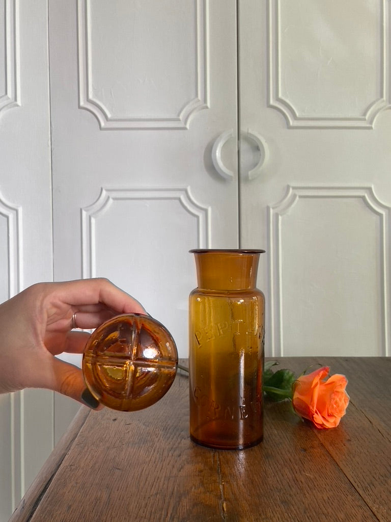 Ancienne fiole ambrée