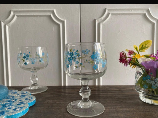 Verres à pied Myosotis