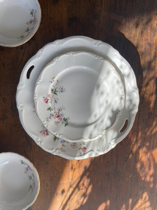 Service fleuri porcelaine de Bavière