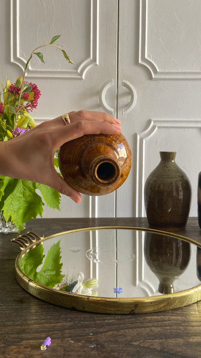 Vase émaillé camel