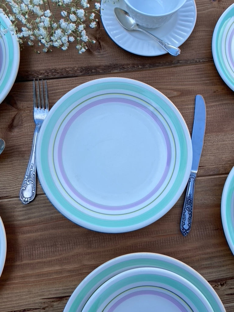 Assiettes Vert & Violine