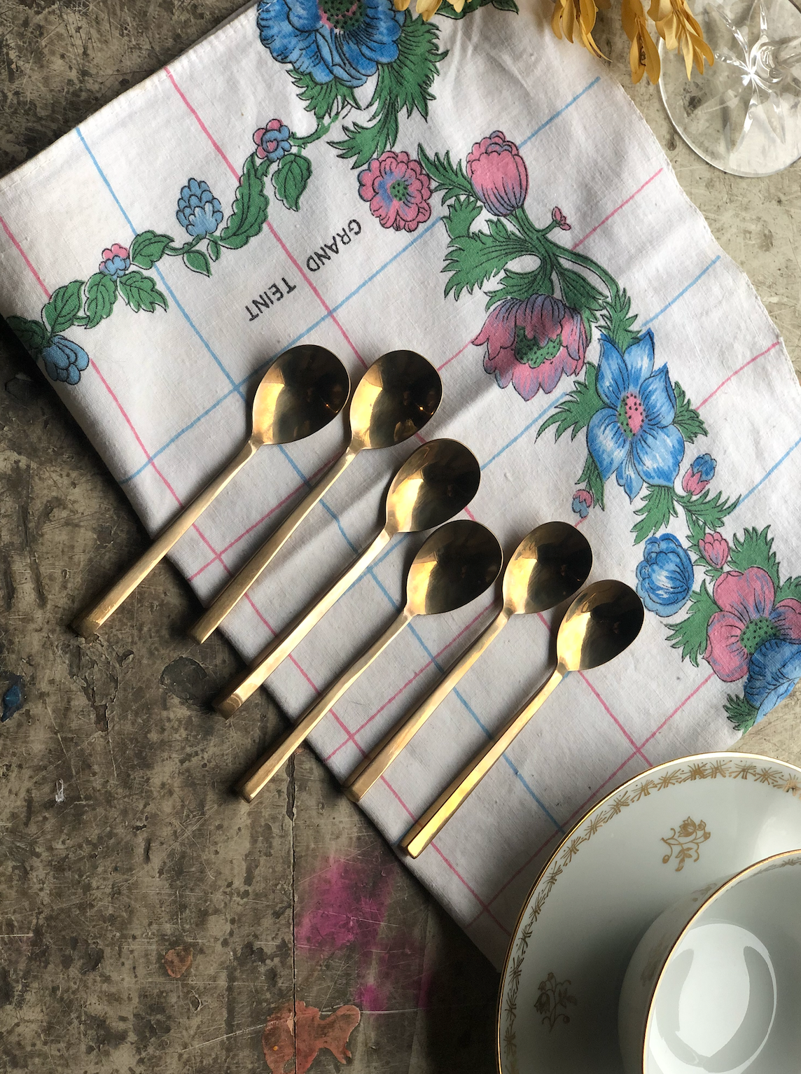 Petites cuillères dorées (lot de 6)