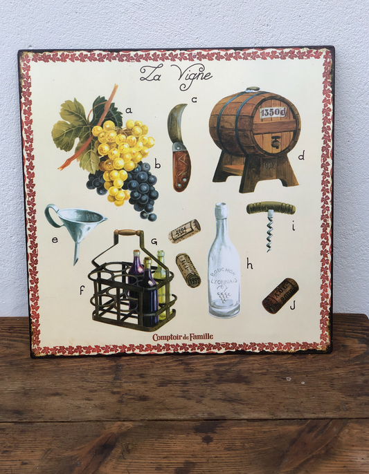 Plaque émaillée La Vigne