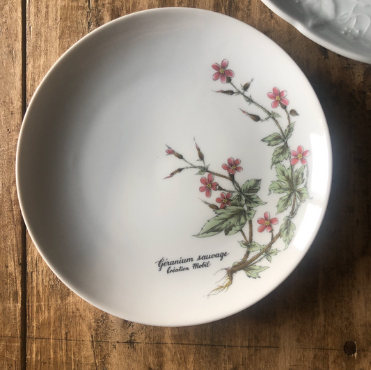 Assiettes dessert botanique