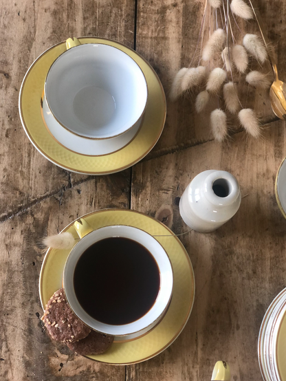 Service à café Jaune&Doré