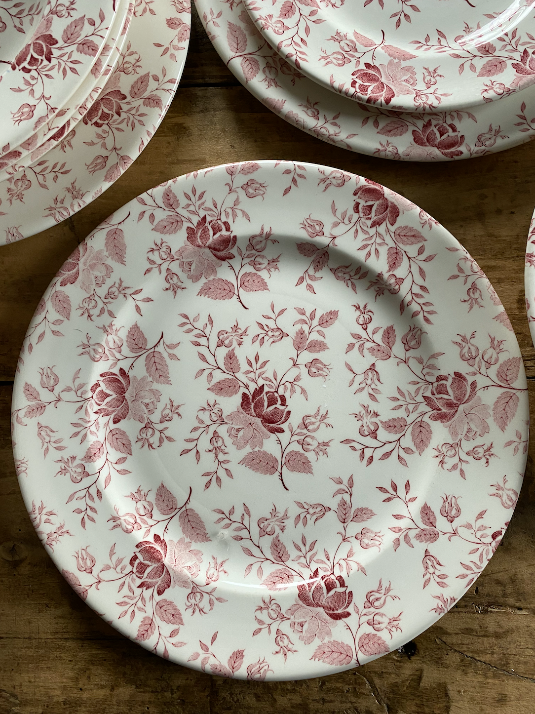 Assiettes plates Anglaises Fleurs