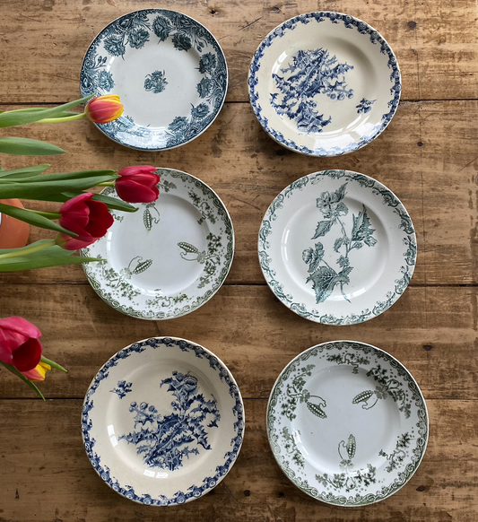 Suite de 6 assiettes Terre de Fer