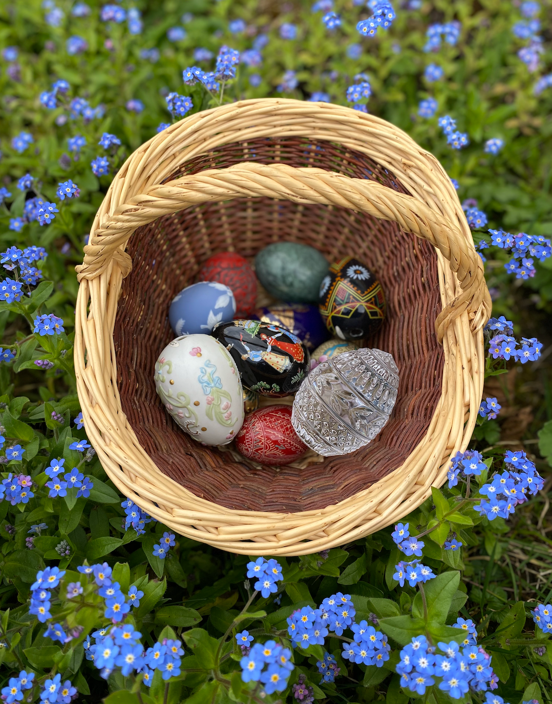 Panier osier Bicolore