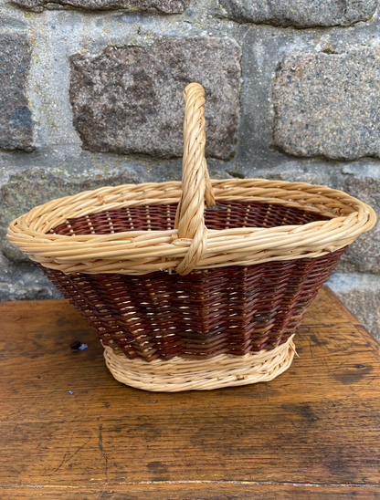 Panier osier Bicolore