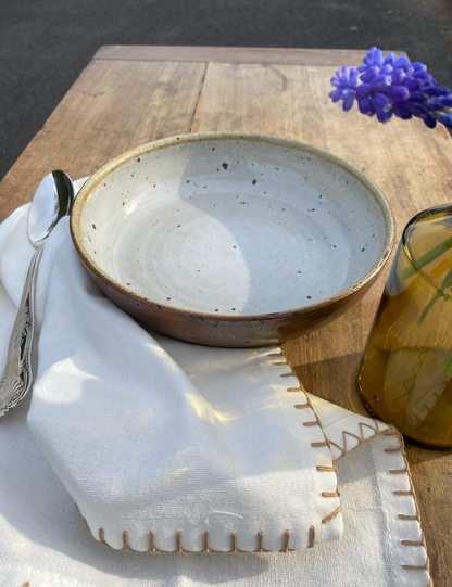 Assiettes céramique mouchetée