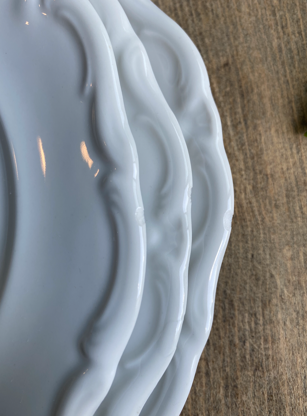 Assiettes dessert porcelaine blanche