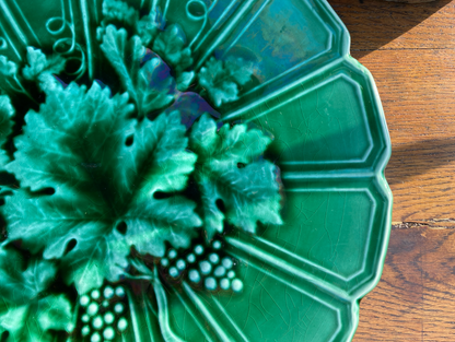 Service à dessert Barbotine Feuille de Vigne