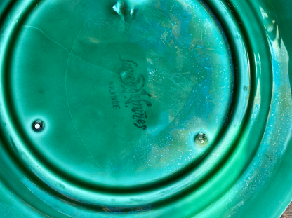 Service à dessert Barbotine Feuille de Vigne