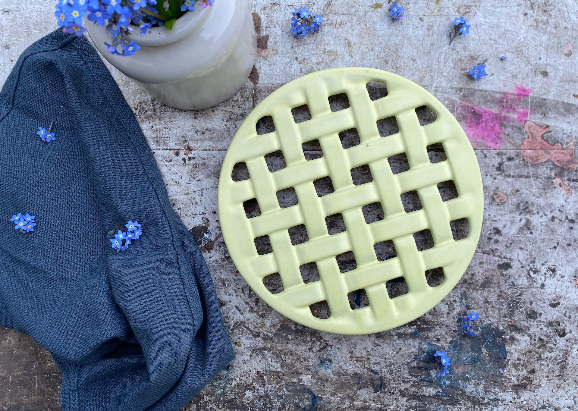 Dessous de plat Jaune Pale