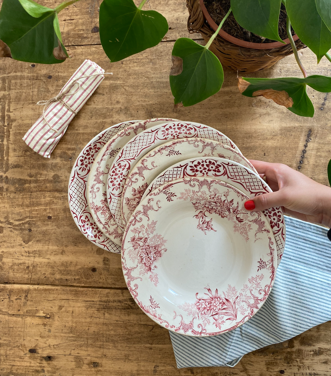 Serie d'assiettes creuses