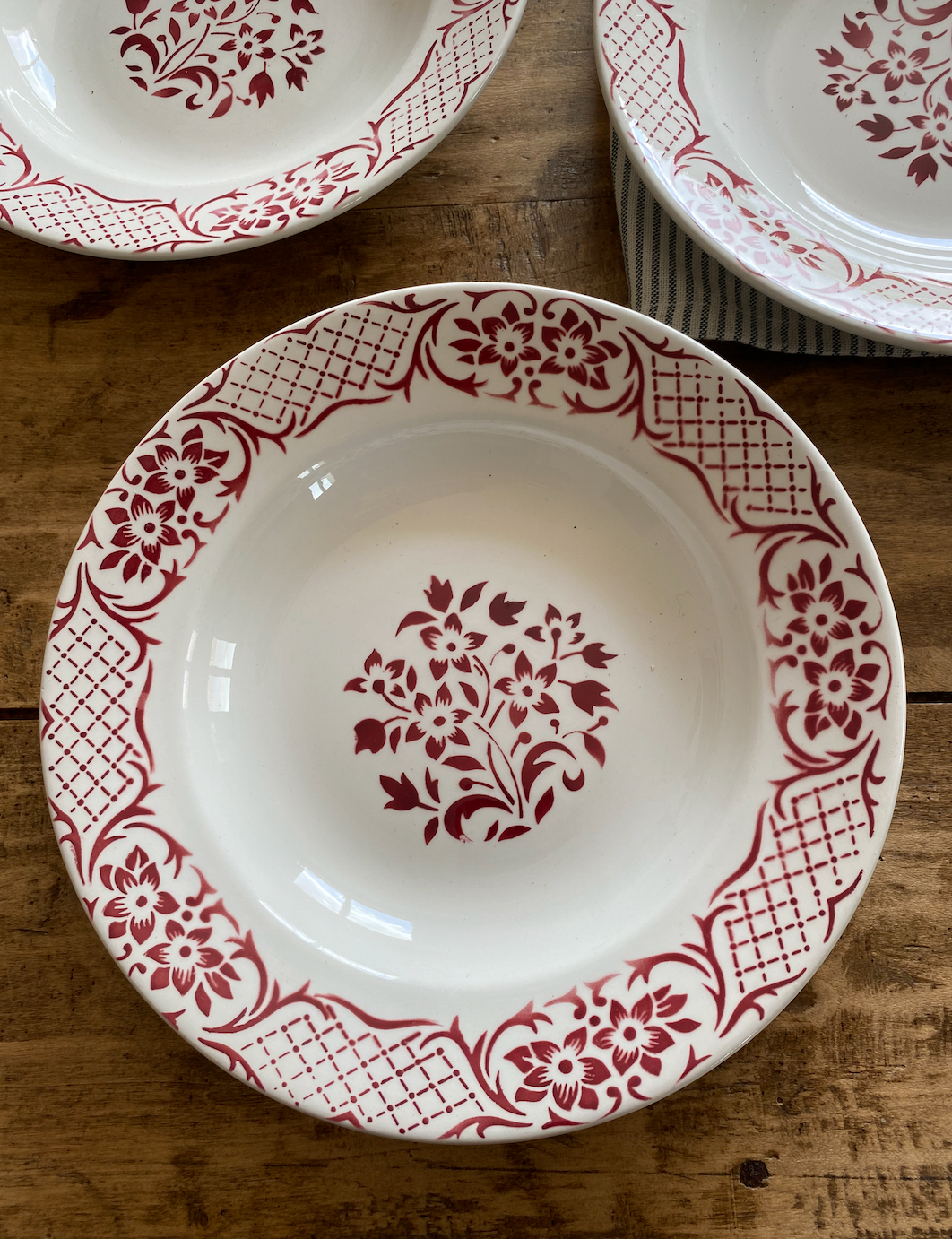 Serie d'assiettes creuses