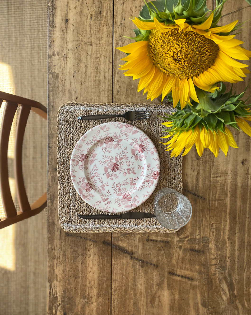 Assiettes plates Anglaises Fleurs